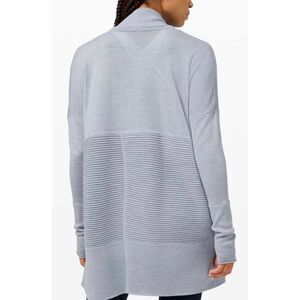Lululemon Sit In Lotus gray Wrap Open Cardigan SWEATER sz M
